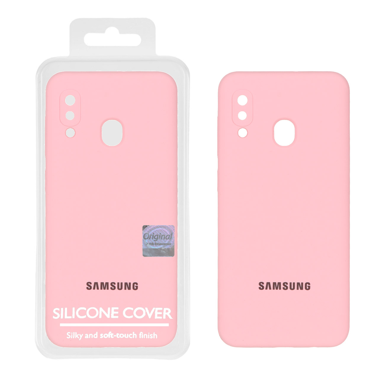 قاب سیلیکونی پاک کنی اورجینال Master Quality مدل Samsung Galaxy A30 / A20 - صورتی (پک دار)